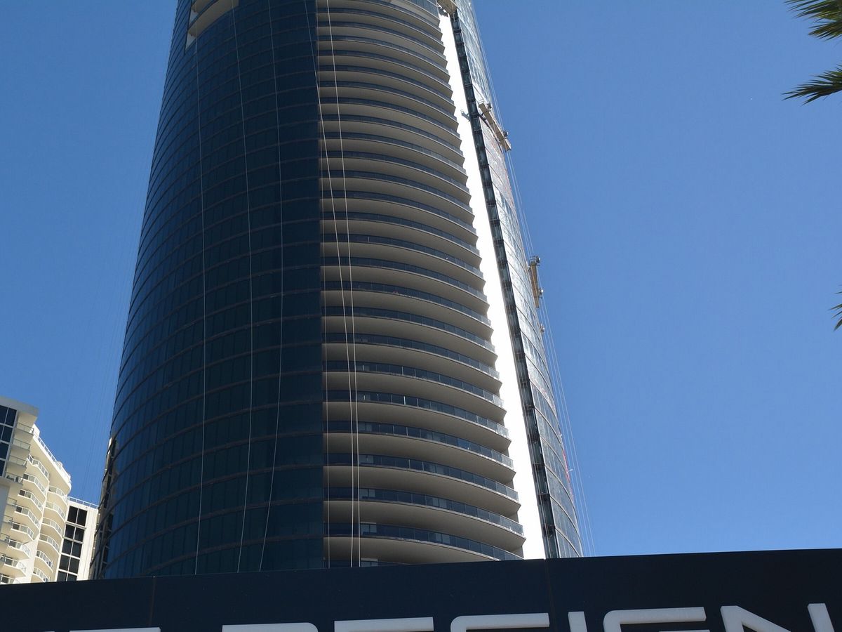 Porsche Design Tower, Sunny Isles Beach — the cylindrical oceanfront tower